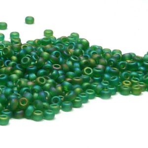 Miyuki 11/0 seedbead ”146FR” Matted Transparent Green AB