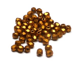 Brass Gold ”01740” 3 mm firepolish, 100 st