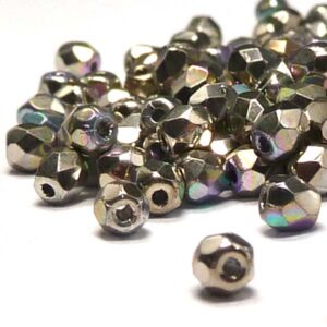 Glittery Crystal Argentic ”00030-98554 firepolish 3 mm 100 st