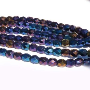 Iris Blue ”23980-21435” firepolish facetterad pärla 3 mm 100 st
