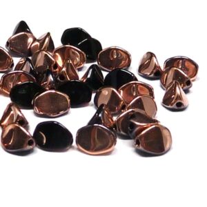 Pinch beads Jet Capri Gold ”23980-27101” 5*3 mm, 50 st