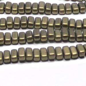 CzechMates® Bricks Pastel Beige Suede Gold  ”79080” 6*3 mm 50 st