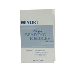 Miyuki extra fine beading needles – pärlnålar, 6 st