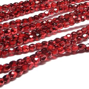 Pomegranate röd metallic ice ”00030-67958”  firepolished pärla 4