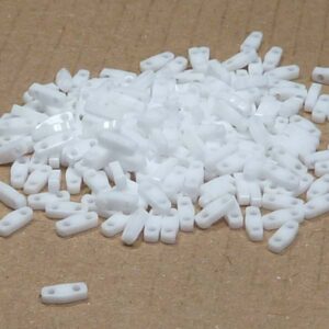 Quarter Tila Bead ”QTL402” White Opaque 5*1,2*1,9 mm